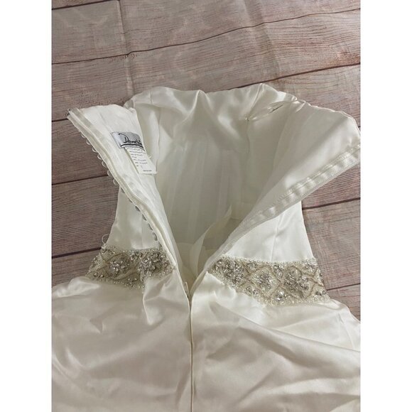 Demetrios Women's Ivory Sleeveless Ball Gown Wedding Dress - 2 - Picture 14 of 15